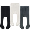 Cecorc Baby Girls Tights Toddler Cable Knit Leggings Infants Stockings Cotton Pantyhose,3-6 Months,3Pack,Black/White/Darkgrey