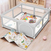 besuhot Baby Playpen with Mat 50x50 Inch, Play Pen for Babies and Toddlers with Gate, Baby Fence Sturdy Safety Playpen, Indoor &