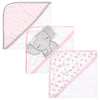 Hudson Baby Unisex Baby Cotton Rich Hooded Towels, Cute Elephant, One Size