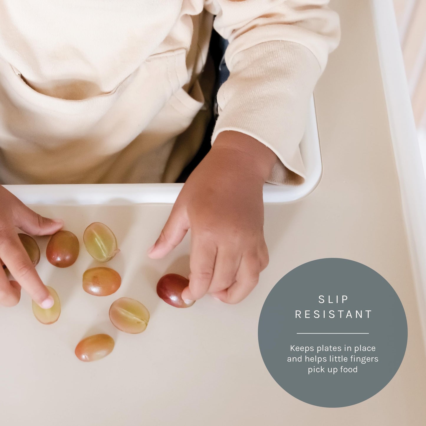 Yeah Baby Goods Placemats Compatible W/Antilop High Chair (Toasted Marshmallow) - Slip-Resistant & Food-Grade Silicone High Chai