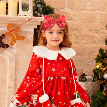 Yanjie Christmas Baby Girls Headbands Red Bow Pink Snowflake Headband Newborn Wide Headwraps Snowman Headband Hair Accessories I