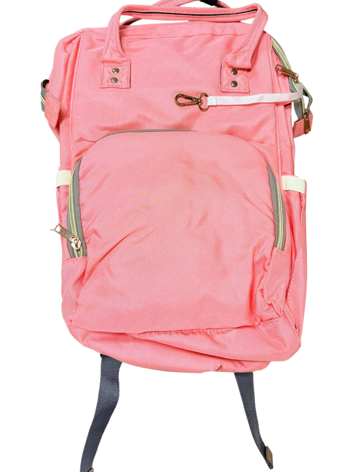 Mamma Bag Diaper Backpack, Pink, MultiPocket Baby Care Organizer with Adjustable Straps