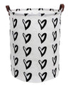 Clocor Toy Large Storage Bin-Cotton Storage Basket-Round Gift Basket With Handles For Toys,Laundry,Baby Nursery(Love Heart)