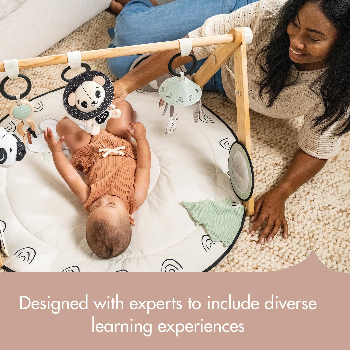 Tiny Love Luxe Developmental Gymini - Black & White D Cor Collection, Black