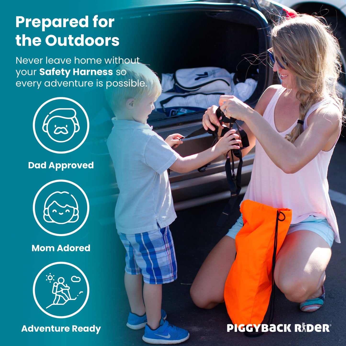 Piggyback Rider Child Safety Harness - Spare Or Replacement For Standing Child Carrier Kids Safety Harness - Unisex Safety Harne