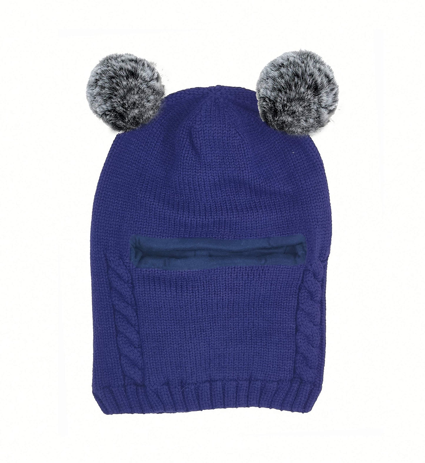 Baby Winter Hat Scarf Mitten Set, Unisex Infant Toddler Kids Hat Scarf (Navy, 6-24 Months)