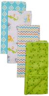 Luvable Friends Unisex Baby Cotton Flannel Burp Cloths, Abc, One Size