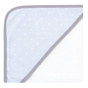 Hudson Baby Unisex Baby Cotton Rich Hooded Towels, Blue Elephant, One Size