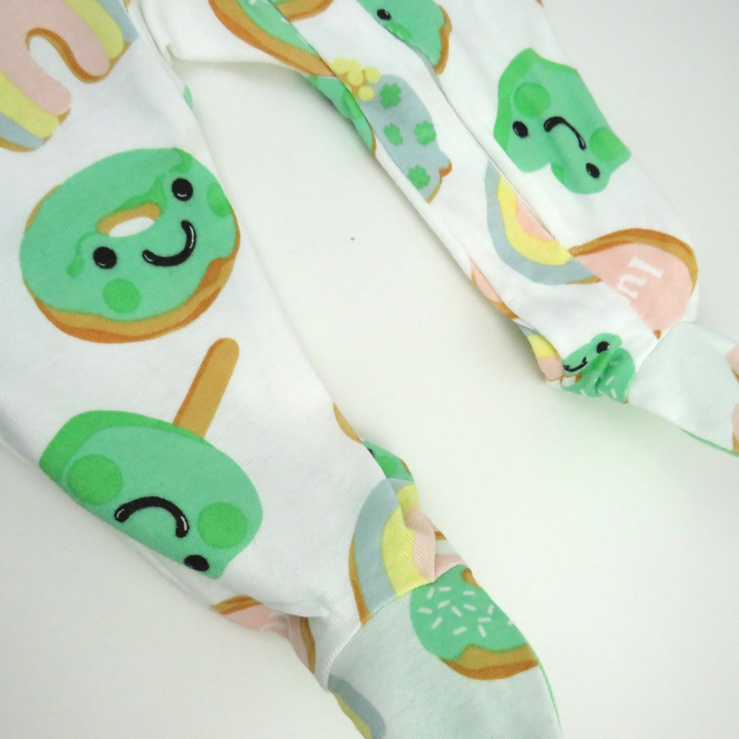 Honestbaby Baby Celebration Sleep & Play Footed One-Piece Pajama Sleeper 100% Organic Cotton, Shamrock Sweetness