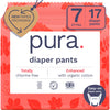 Pura Size 7 Diaper Pants - 1 X 17 Diapers (37+Lbs), Pull Up Disposable Baby Diapers For Sensitive Skin, Hypoallergenic, Fragranc