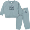 Gerber Baby Boys Toddler 2-Piece Fleece Sweatshirt And Jogger Set, Medium Blue, 2T
