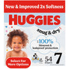 Huggies Size 7 Diapers, Snug & Dry Baby Diapers, Size 7 (41+ Lbs), 54 Count, Packaging May Vary