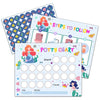 Mermaid Potty Training Sticker Chart, 20 Potty Charts With 432 Round Stickers & 1 Instruction Sheet, Potty Reward Sticker Chart