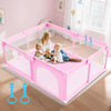 Abdtech Large Baby Playpen 74x50 - Play Pens for Babies and Toddlers with 2 Handle - Safety Baby Fence Play Area with Breathable