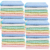 Tudomro 20 Pack Muslin Burp Cloths 20 X 10 Inch Absorbent Baby Burping Cloth 6 Layers Baby Rags Face Towels, 5 Colors