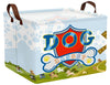 BOOHIT Large Dog Toy Basket Storage Bin Organizer With Handles Collapsible Puppy Gift Box for Kids Toy, Clothing, Blankets (Paw)