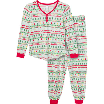Gerber Unisex Baby Women'S 2-Piece Holiday Family Matching Pajamas, Oh What Fun Fairisle