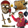 Giftexpress Kids Pirate Costume - 10 Piece Deluxe Halloween Accessories Role Play Set