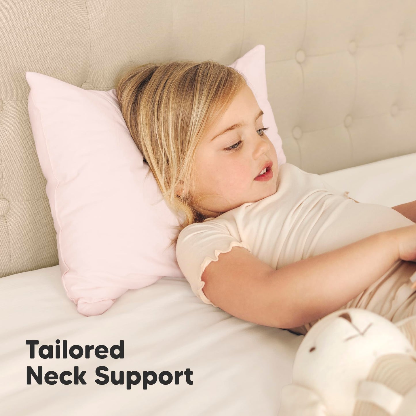 Keababies 2-Pack Toddler Pillow 14X20 - Soft Organic Cotton Kids Travel Bed Pillows For Sleeping, School, Nap, Machine Washable,