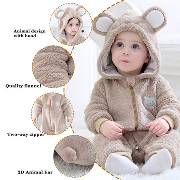 Tonwhar Kid'S And Toddler'S Costume Baby Animal Outfit Baby Boys' Girls' One-Piece Rompers Jumpsuit(1-3 Months/Height:20'-23',