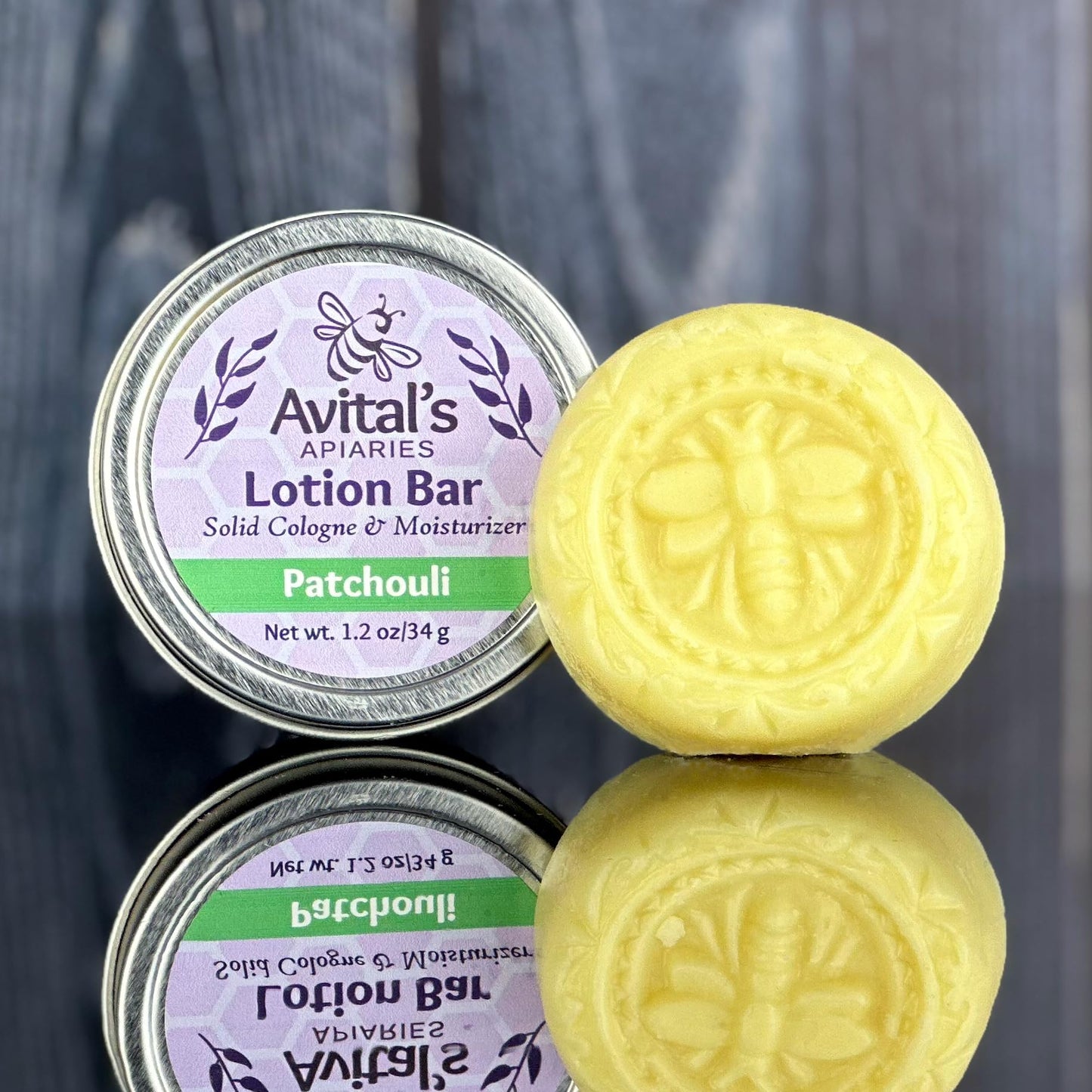 Avitals Lotion Bar With Beeswax, Avocado Oil, Cocoa Butter, Shea Butter, Argan Oil, Vitamin E, And Patchouli Essential Oil