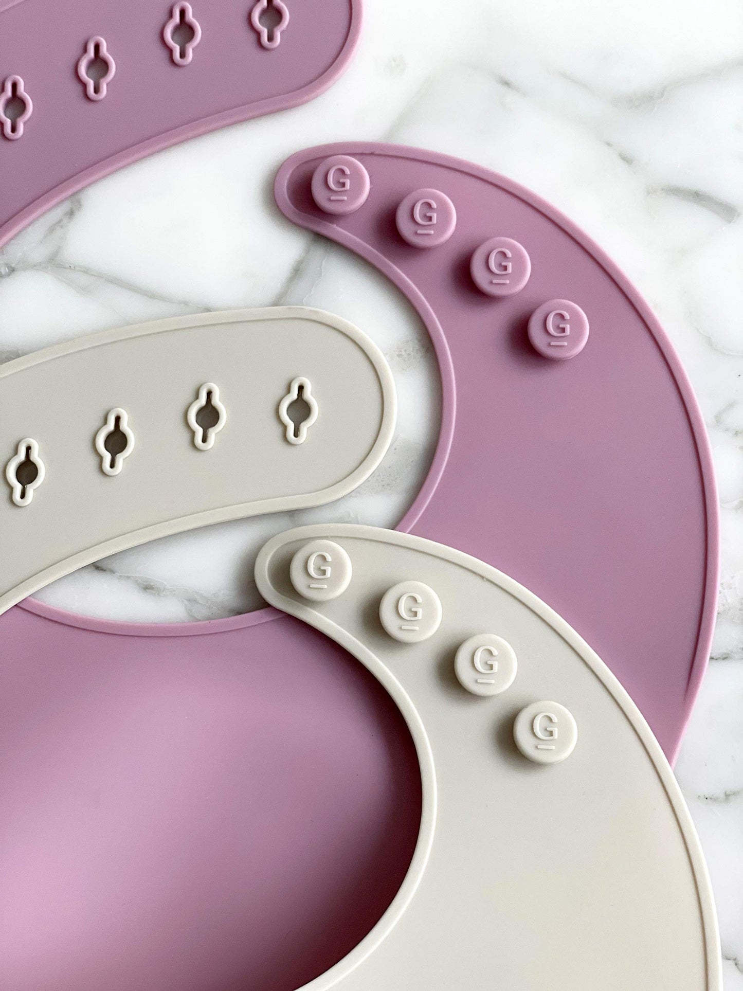 Goobie Baby Silicone Baby Bib With Food Catcher - Adjustable Waterproof Feeding Bib For Babies & Toddlers 4 To 36 Months For Gir