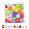 Realhaha Ball Pit Balls 50 PCS, Star Shapes for Babies Kids Playpen Plastic Balls for Babies Ball Pool Puppy Playballs, Bright R