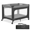 Dream On Me EZGo Portable Playard in Black & White, Compact Easy to Fold and Travel Baby Playard, Breathable Mesh Sides, Carry B