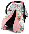 Dear Baby Gear Carseat Canopy With Snap Opening For Girls - Infant Canopies - Nursing Covers - 37' X 29' (Watercolor Cactus Fl
