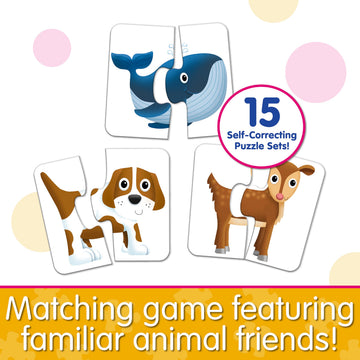 The Learning Journey: My First Match It - Head and Tails - 15 Piece Self-Correcting Animal Matching Puzzles - Learning Toys for