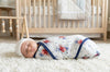 Celina Polka Baby Muslin Swaddle Wrapper Sleeping Bag, Floral Print, 100x100 cm, Skin Friendly, 06 Months