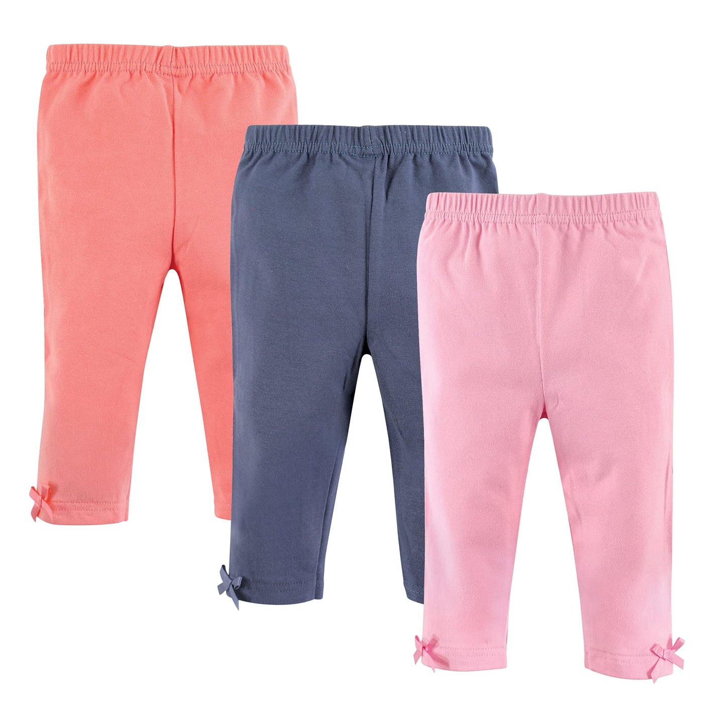Hudson Baby Unisex Baby Cotton Pants and Leggings Light Pink Blue, 3 Toddler