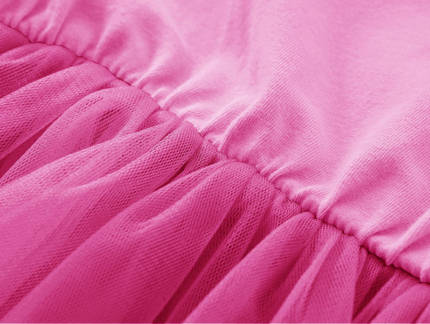 Twkioue Girl Ruffle Sleeve Dress Crewneck Tutu Tulle Fluffy Solid Color Dresses 817 Rose Red 130