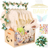 Wooden Baby Shower Crate Closet, Customizable Baby Shower Crate, Baby Shower Basket With Hanger Rack ,Baby Crate Closet For Baby