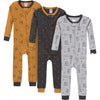Gerber Baby-Boys 3-Pack Snug Fit Footless One-Piece Cotton Pajamas, Music