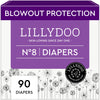 LILLYDOO Baby Diapers - Size 8 (37+ lbs), Monthly Supply (90 Count), Leak Protection, Skin-Friendly, Ultrasoft, Perfume- & Chlor