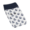 Sweet Jojo Designs Navy Blue White Anchors Boy Girl Baby Nursery Changing Pad Cover - Nautical Theme Ocean Sailboat Sea Marine S