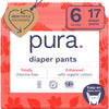 Pura Size 6 Diaper Pants - 1 X 17 Diapers (33+Lbs), Pull Up Disposable Baby Diapers For Sensitive Skin, Hypoallergenic, Fragranc