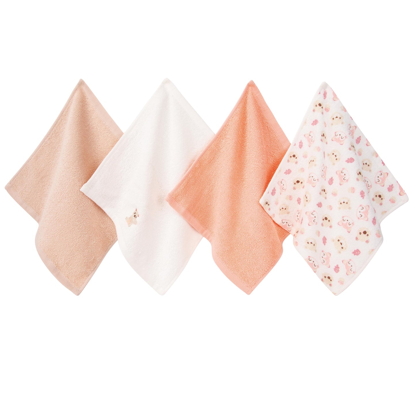 4 Pack Baby Washcloths - 100% Cotton Soft and Absorbent Terry Wash Cloths for Sensitive Skin Face Hand Body Burp Rag Wipes Essen