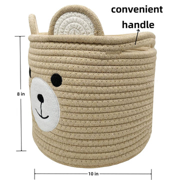 Bear Basket For Nursery, Baby Shower Basket, Baby Baskets For Storage, Kids Toy Basket And Laundry Basket, Storage Basket For Ch