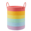 Mojoscend Rainbow Baby Girls Kids Hamper Laundry Basket For Nursery Toddler Clothes Blanket Basket For Toy Woven Rope Unicorn Ha