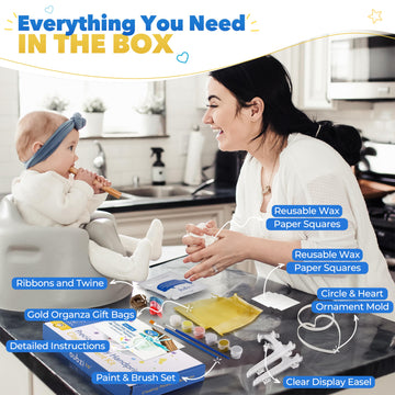 Bubzi Co Baby Keepsake Ornament - Baby Hand And Footprint Kit - Newborn Keepsake Ornament For Personalized Baby Gifts & Nursery