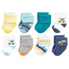 Hudson Baby Unisex Baby Cotton Rich Newborn And Terry Socks, Surf Dude, 6-12 Months