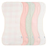 Gerber Baby Unisex Burp Cloths 5-Pack, Pink, Size 10.5' X 21'