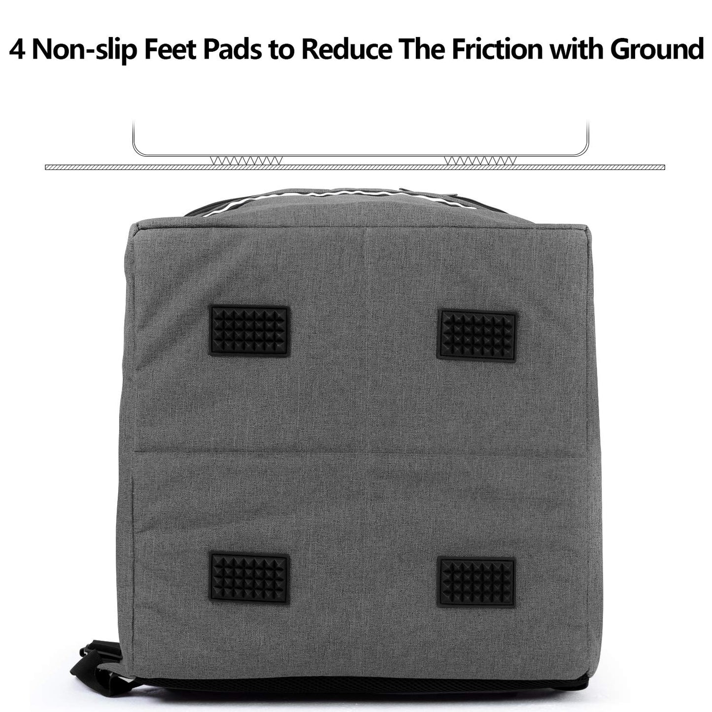 Teamoy Car Seat Travel Bag, Car Seat Gate Check Bag With Top Handle And Reflective Tapes, Infant Carseat Carrier Covers For Airp