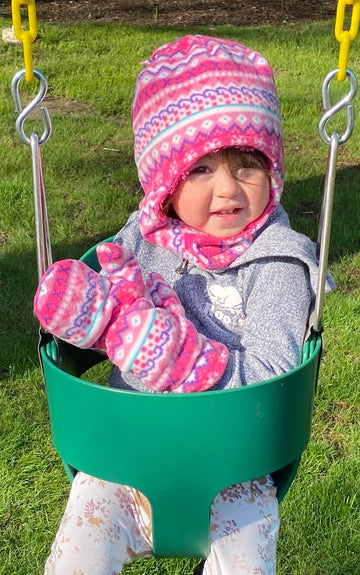 Nice Caps Toddler Baby Winter Hat Mitten Set - Kids Boys Girls Gloves Fleece Sherpa Lined (Fair Isle Print, 4-7 Years)