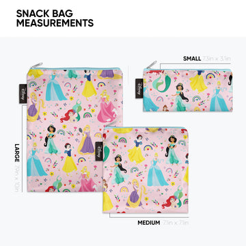 Simple Modern Disney Reusable Snack Bags For Kids | Food Safe, Bpa Free, Phthalate Free, Polyester Zip Pouches | Washable & Refi