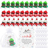 Lunmon 200 Pcs Christmas Party Favor 50 Pcs Merry Christmas Rubber Duck 2 Inch Sunglass Joy Green Red White Duck for Bath Pool 5