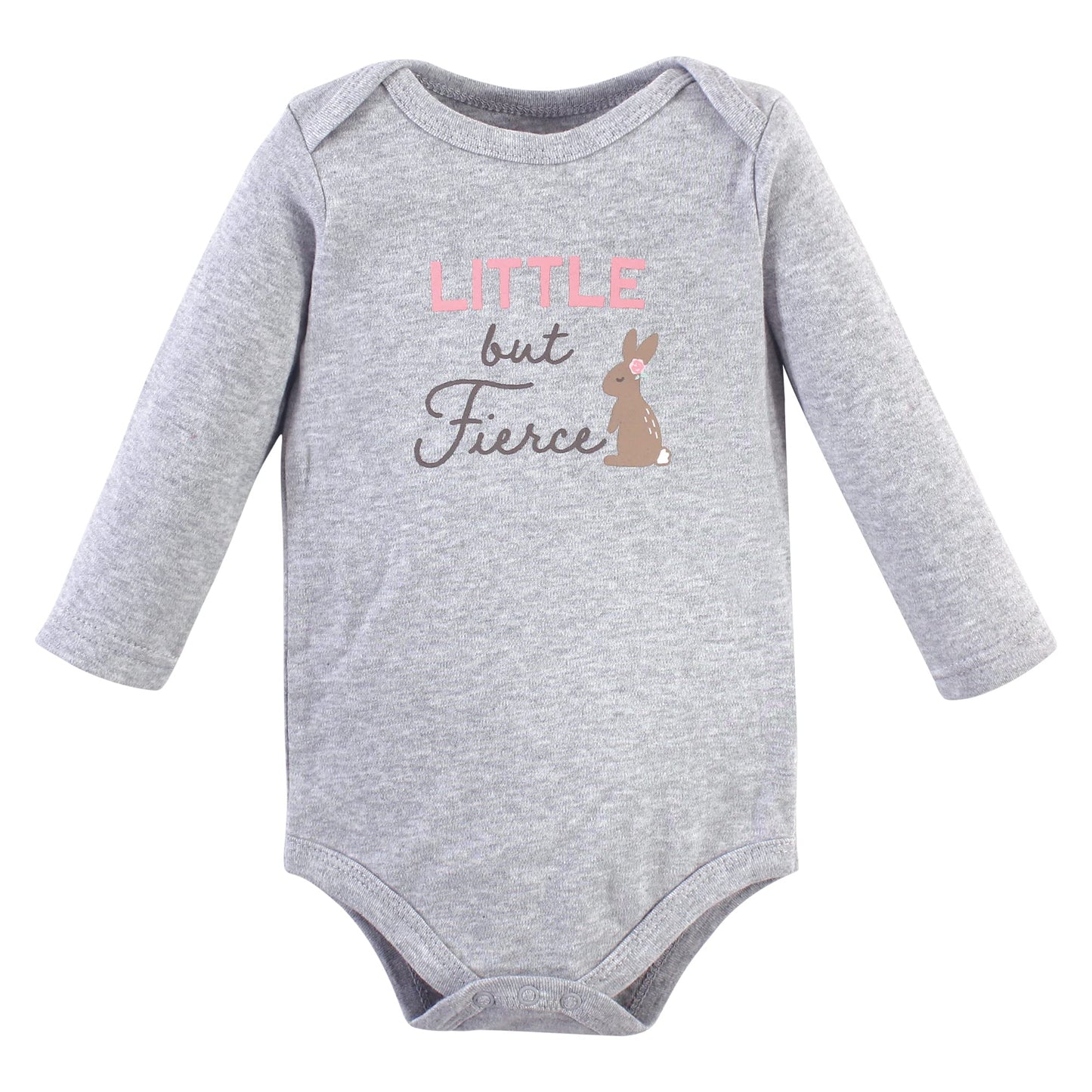 Hudson Baby Unisex Baby Cotton Long-Sleeve Bodysuits, Girl Fox, 3-6 Months