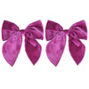 5In Hot Pink Velvet Fable Bow Hair Clip Barrettes Baby Girls Women Large Velvet Ribbon Sailor Bow Alligator Hairpins Birthday Pa